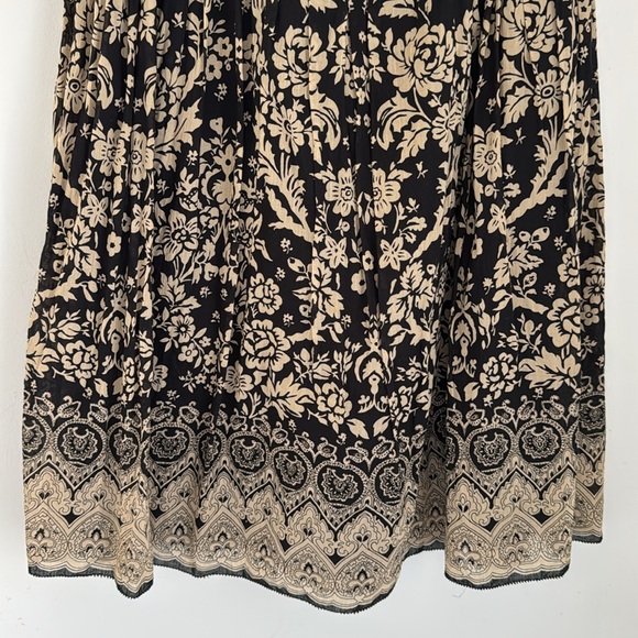 Jones New York Midi Skirt Women’s Small Petite PS Floral Pleated Cotton - Picture 8 of 9